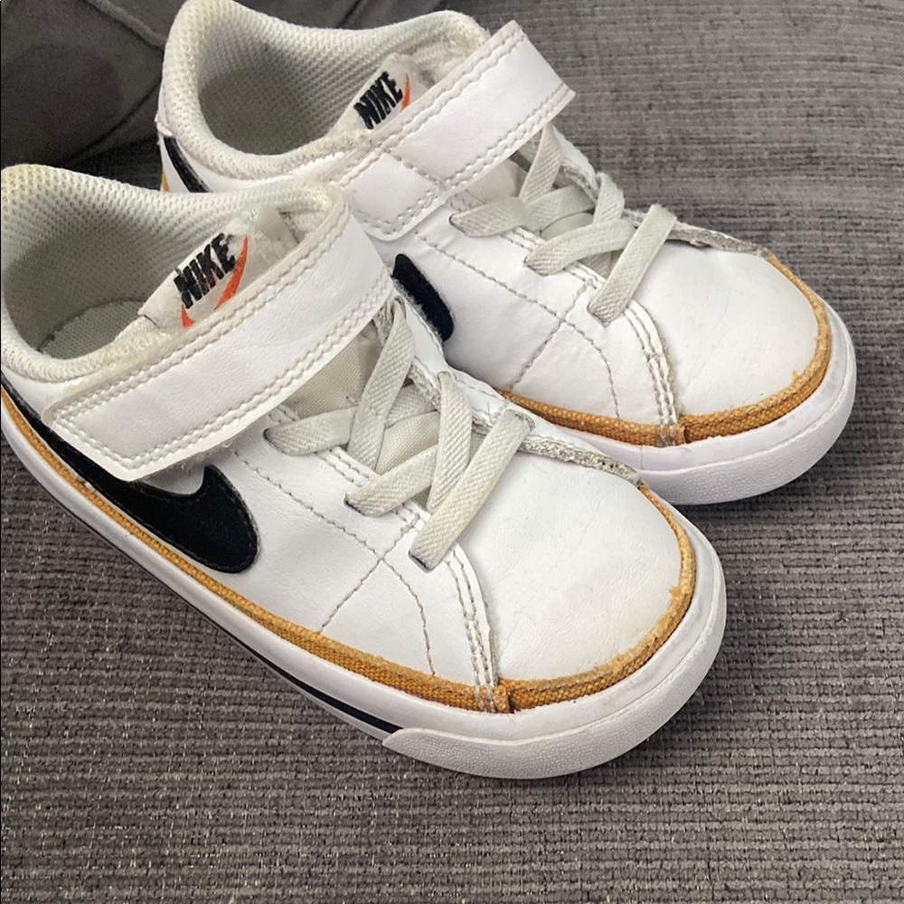 Nike Kids White and Tan Sneakers